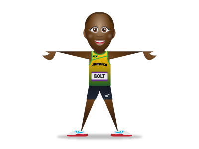 SupaStar Yusein Bolt avatar jamaica olympics supastar track yusein bolt