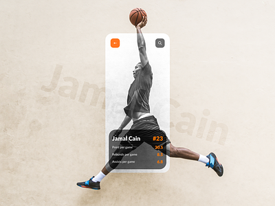 Basketball player @concept @minimal @ui @ux app design basketball basketball app basketball player design website