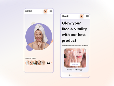 Beauty face cream responsive @concept @dribbble @minimal @ui @ux clean concept mobile ui responsive design responsive website simple clean interface