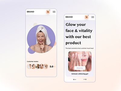 Beauty face cream responsive