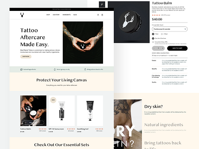 Tatto aftercare e-commerce @ui @ux e commerce minimal shop website
