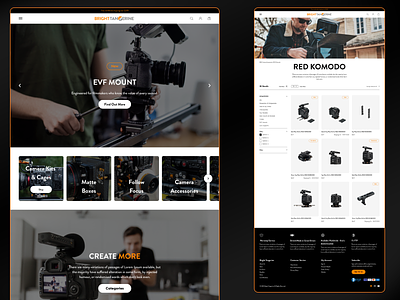 Brighttangerine website @concept @dribbble @minimal @ui @ux camera clean design e commerce products website