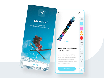 Ski App Concept concept design design app minimal mobile ski ui uiux winter wintersport