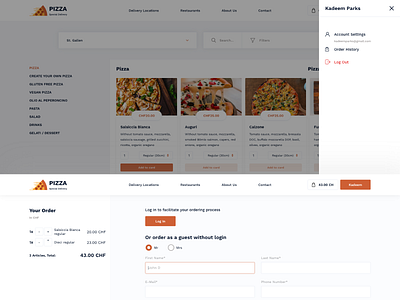 Pizza's 🍕 delivery food landingpage pizza pizza logo ui uiux webapp website