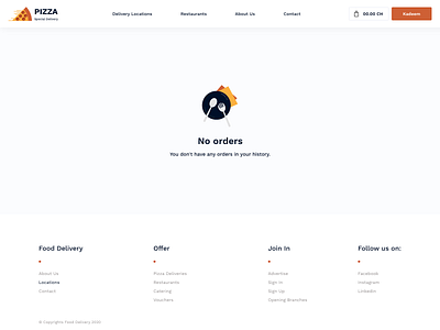 Your order history @concept @dribbble delivery food food app order website