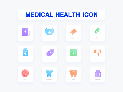 Medical health icons app interface design epidemic health icon illustration logo motion graphics ui design