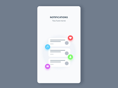 Notification Page app interface ui design