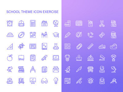 School Theme Icon Exercise