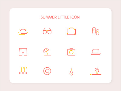 Summer little icon Exercise app design icon illustration logo page design summer ui
