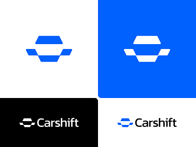 Carshift – Logo Design abstract blue brand car connections design face forsale front hexagon icon logo logotype mark share shift sign
