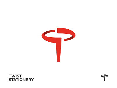 Twist Stationery – Logo Design brand branding color design icon logo logotype mark shadow sign twist twisted twisting