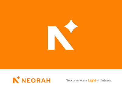 NEORAH — Logo Design brand branding design icon light logo logotype mark n orange sign star