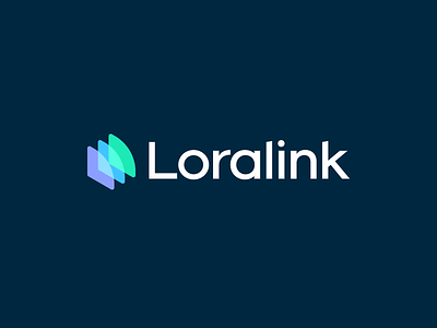 Loralink – Logo design brand branding color colors iot logo logotype mark overlay signal transparent waves wifi wireless