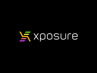 Xposure – Logo Design artist branding colors connection dark design dynamic icon logo logotype mark music startup x