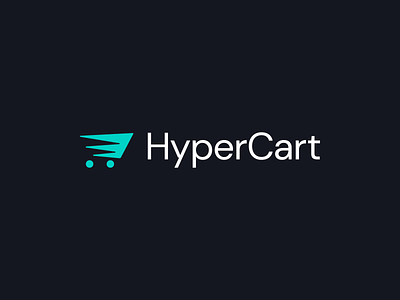 HyperCart – Logo Design branding cart clean dynamic fast hc hyper logo logotype mark quick service shopping sign simple speed wheels