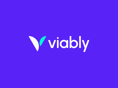 Viably – Logo Design branding design finance fintech icon letter v logo logotype management mark rounded sign soft