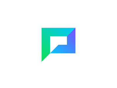 Letter P Logo Concept // For SALE arrow arrows blockchain branding colorful crypto edgy gradient icon letter p logo mark p pointer sign vector