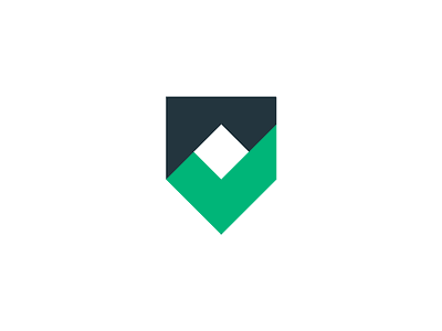 Shield Checkmark Logo Concept // SOLD branding check checkmark crypto geometric green icon logo logotype mark security shield tick