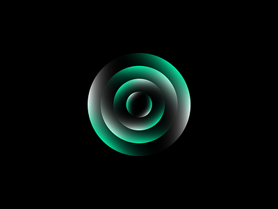 Unused Logo Concept // For SALE abstract analysis branding crypto dynamic gradient green logo logotype mark radar scan sonar vector