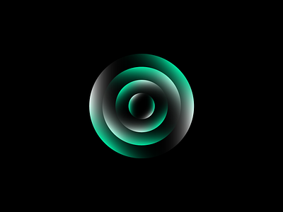 Radiology Logo// For SALE abstract analysis branding crypto dynamic gradient green logo logotype mark radar scan sonar vector
