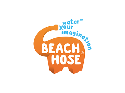 Beach Hose beach elephant hose kids logo logotype sand splash toy water