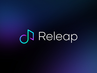 Releap – Logo Design branding colorful colors crypto cryptocurrency decentralized icon infinity logo logotype mark music nft note solana