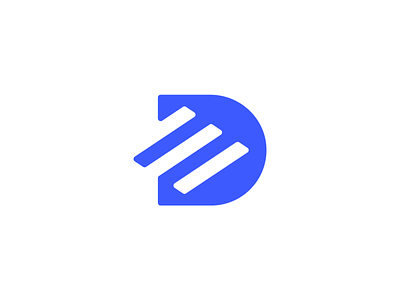 D – Logo Concept // For SALE blue brandforma branding concept d design icon letter d lines logo logotype mark minimal modern raft rounded sale sign simple vector