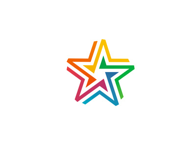 Star color logo logotype mark sign star stripes vibrant