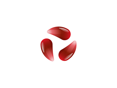 Pomegranate v.3 // For SALE fruit gloss logo logotype mark pom pomegranade red seed star