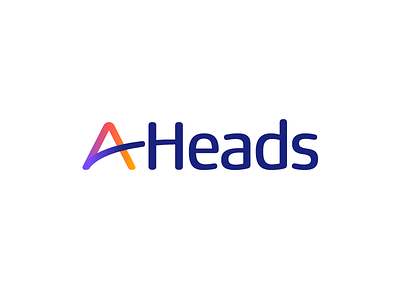 A-Heads – Logo Design a branding crypto design gradient heads letter lettering logo logotype monogram type vector