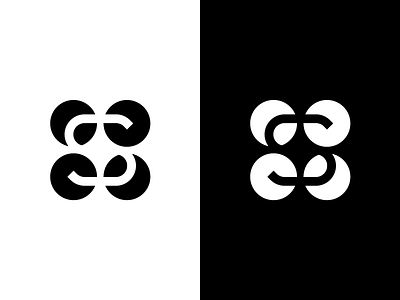 Hidden S Logo // For Sale black white circle circles design hidden logo negative space s s logo sign simple