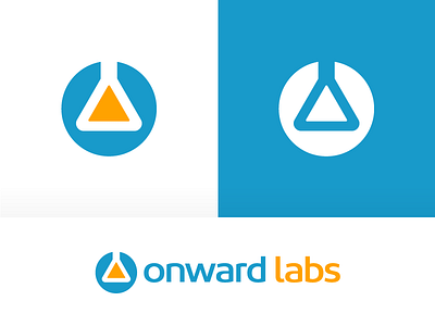Onward Labs arrow circle design develop lab laboratory labs logo logotype mark onward sign triangle up upward venture venture capital