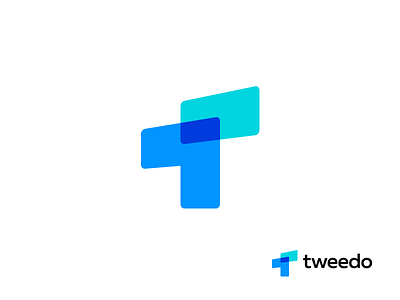 Tweedo app arrow color colors contact design grid icon logo logotype management mark multiply overlap overlay sign t tweedo up vector