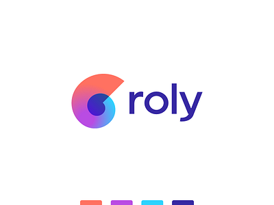 roly - logo design brand and identity branding circle color colors design gradient logo logotype mark modern overlay rotation shell sign symbol