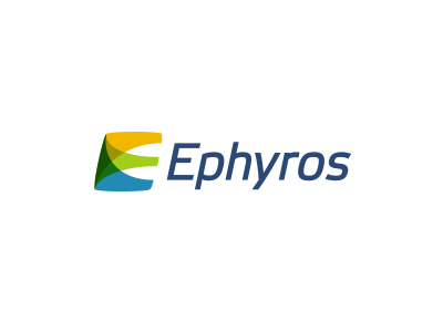 Ephyros business card color e logo logotype mark sign