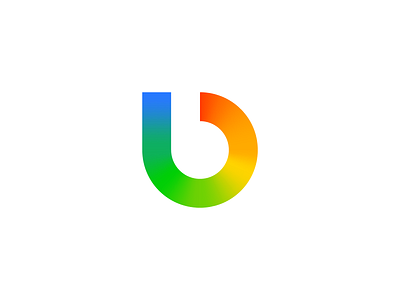 B Logo WIP b brand circle color colorful colors design icon logo mark modern process rgb shape sign wip