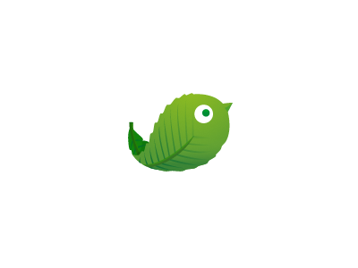 Kyi Net Logo bird chestnut eye green leaf logo mascot twitter