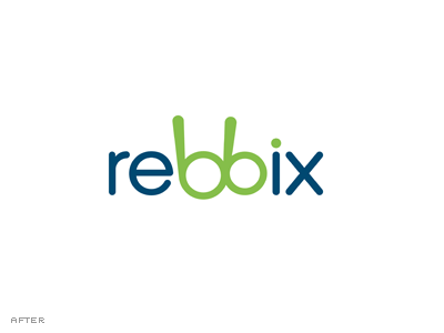 rebbix ears logo logotype rabbit redesign type