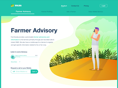 Infolabs | Website Design | Farmer advisory design farm farmguide illustration ui ux web