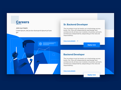Careers careers page design farmguide illustration ui vector web