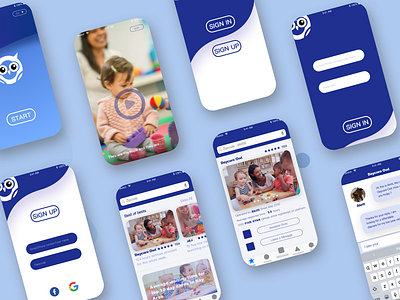 An app design for a start up daycare company app daycare
