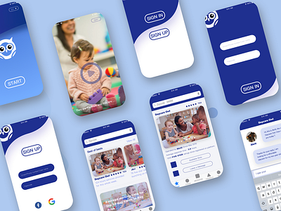 An app design for a start up daycare company