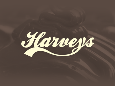 Harveys Text Logo calligraphy logo text logo typography