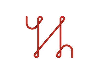 Yanis Hale Logo ambigram branding logo yh