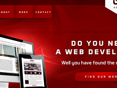 Guru Site Design interactive red ui user interface website design