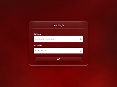 Red Velvet Login Form form login red ui user interface velvet