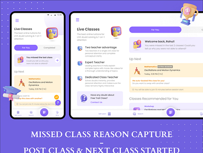 Missed Class Reasons Captured branding ui