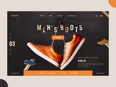 Footwear Concept branding ui ux web webdesign