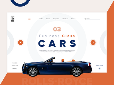 Rolls-Royce Car Concept branding typography ui web webdesign
