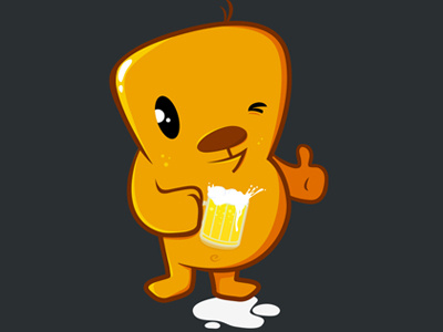 Character illustration basic beer character cheers dept djo djoswork drawing efusion illustration orange shadows